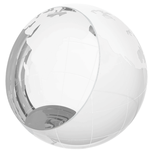 3" Crystal Globe Paperweight