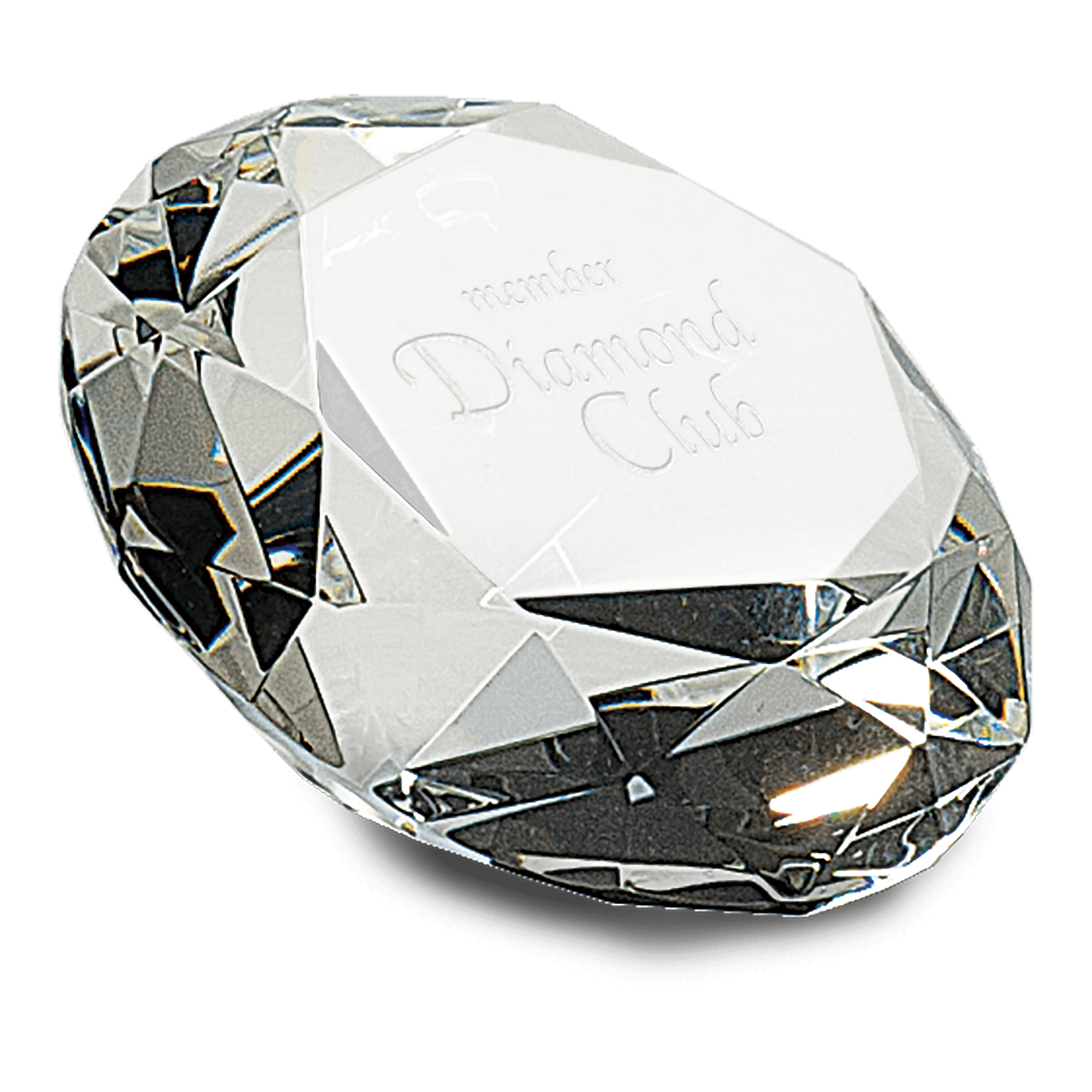 2 1/2" Clear Crystal Diamond (4" Diameter)