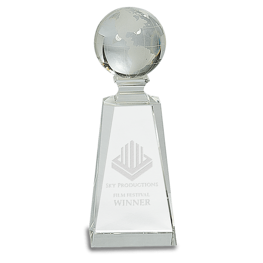7 3/4" Crystal Globe on Clear Tower