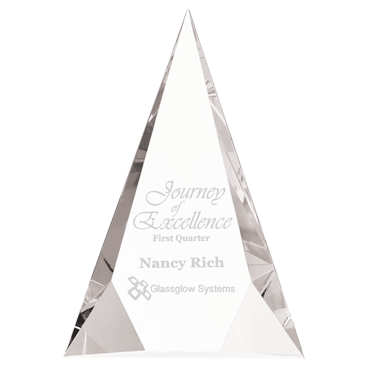 7" x 10" Crystal Facet Triangle