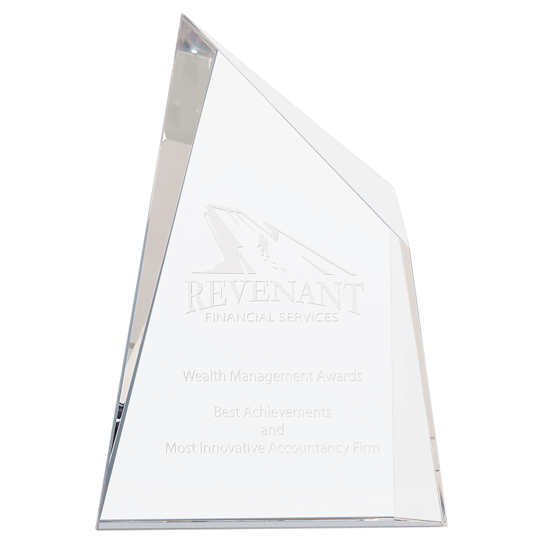 7" x 10" Crystal Facet Wedge