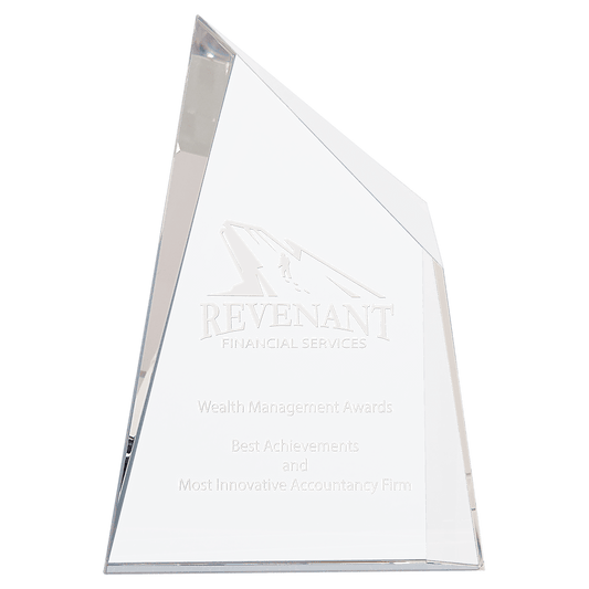 7" x 10" Crystal Facet Wedge