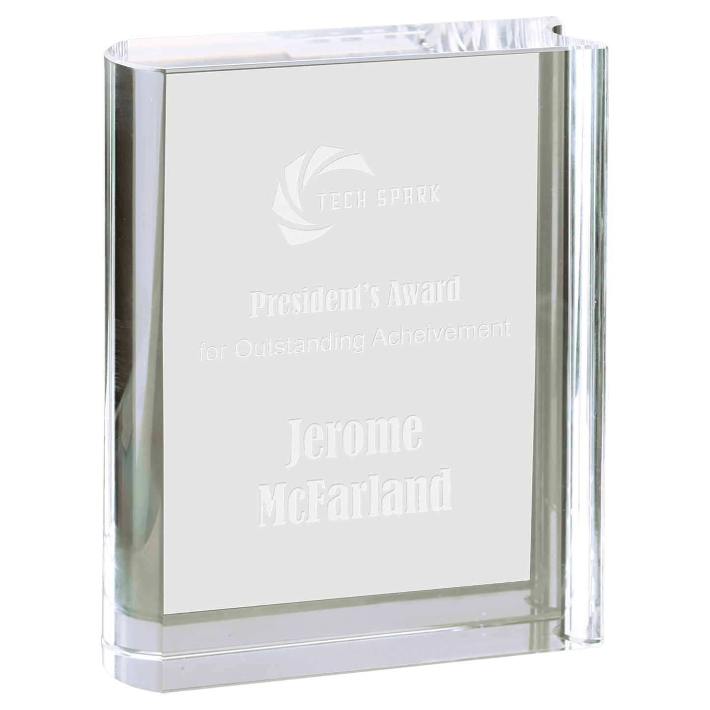 4 1/2" x 6" Clear Crystal Book