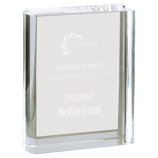 4 1/2" x 6" Clear Crystal Book