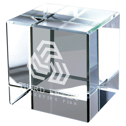 2 2 1/2" x 2 1/2" Crystal Cube