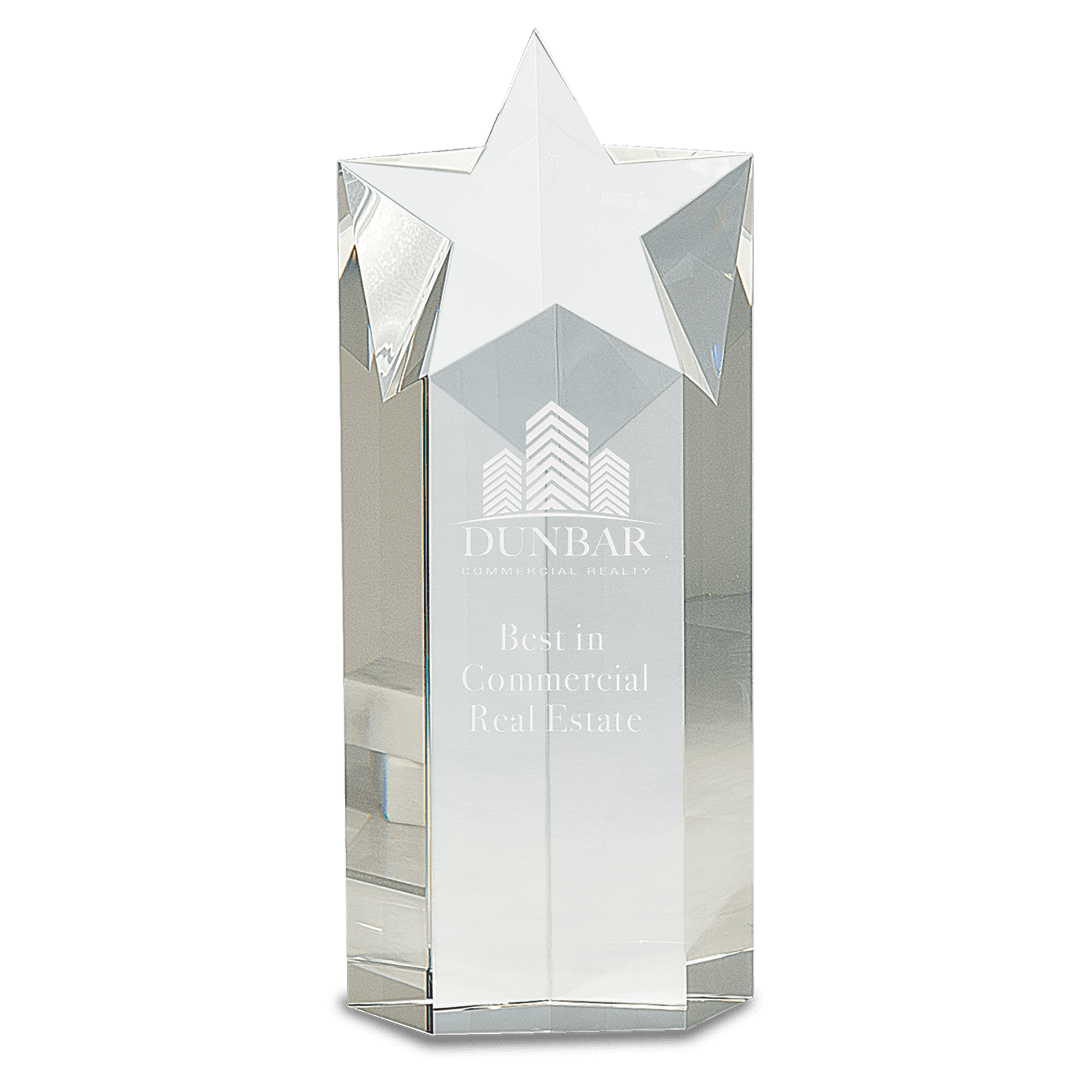 10" Clear Crystal Star Column