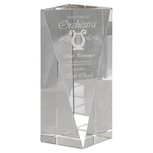 7" Crystal Triangle Front Pillar