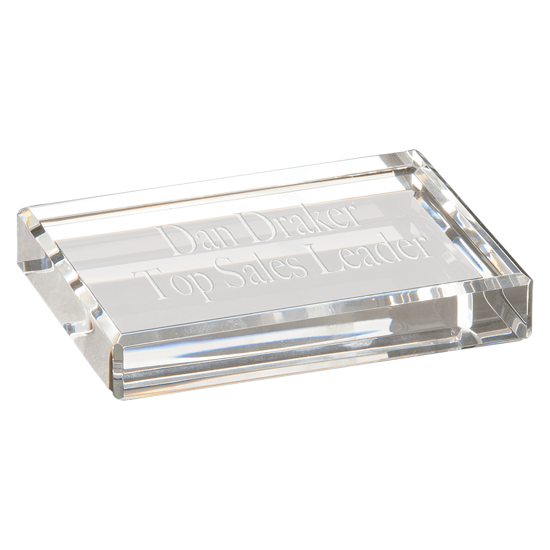 4" x 3" Crystal Rectangle Paperweight