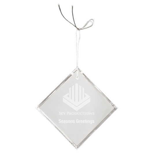 3" Crystal Diamond Ornament