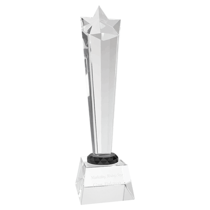 Clear 11 3/4" Crystal Rising Star with Base