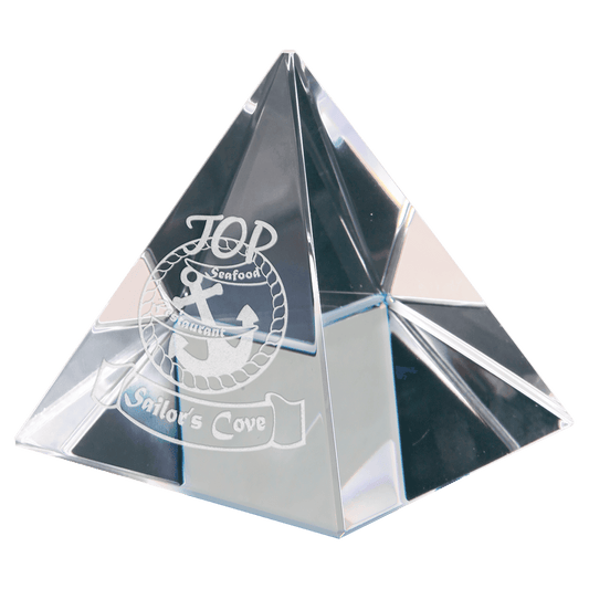 2 3/8" x 2 3/8" x 2 3/8" Crystal Pyramid