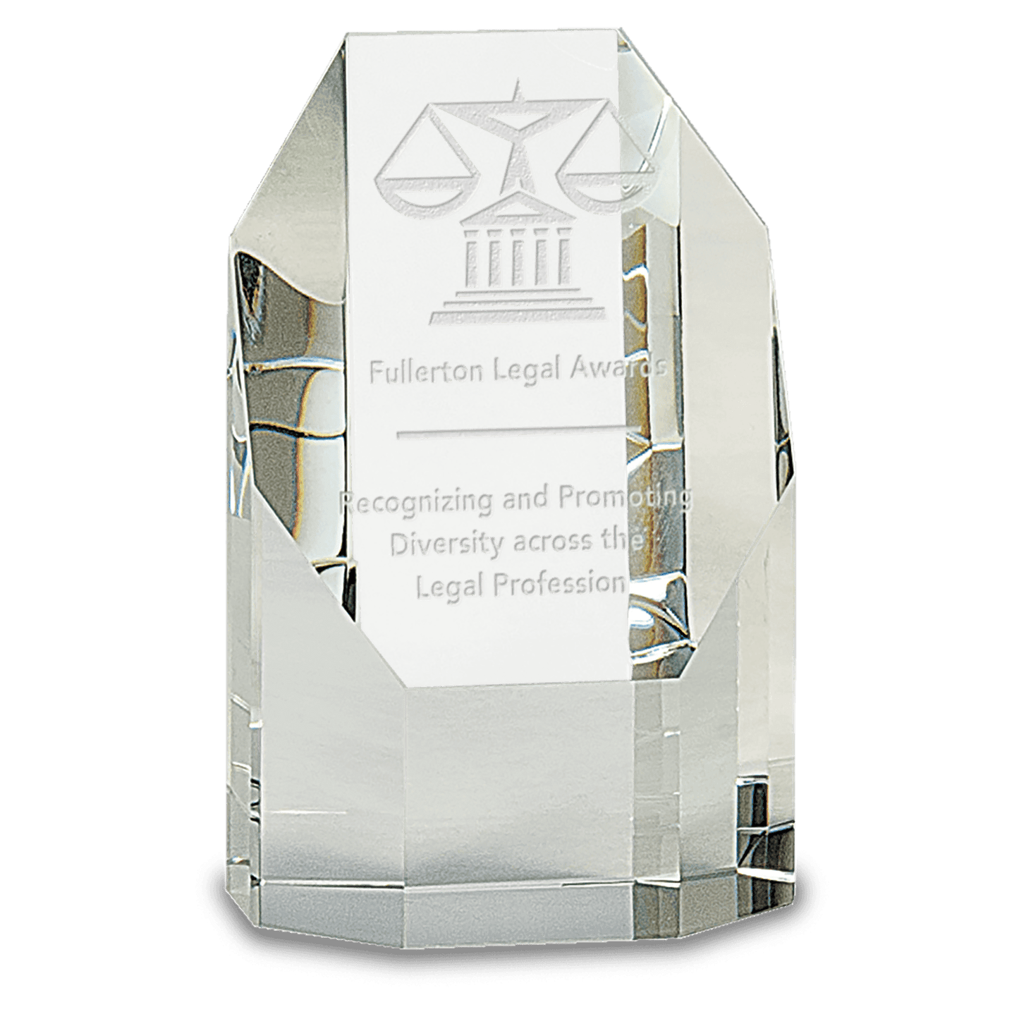 5" Clear Crystal Octagon Tower