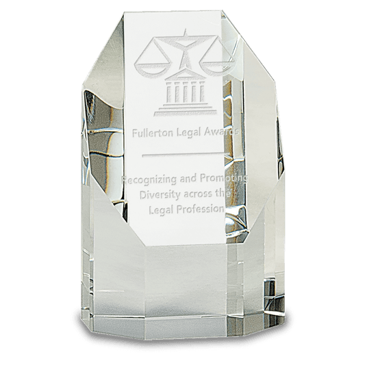 5" Clear Crystal Octagon Tower