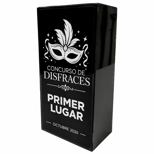 RME202-CRN. Trofeo de MDF y Placa Aluminio Carnaval