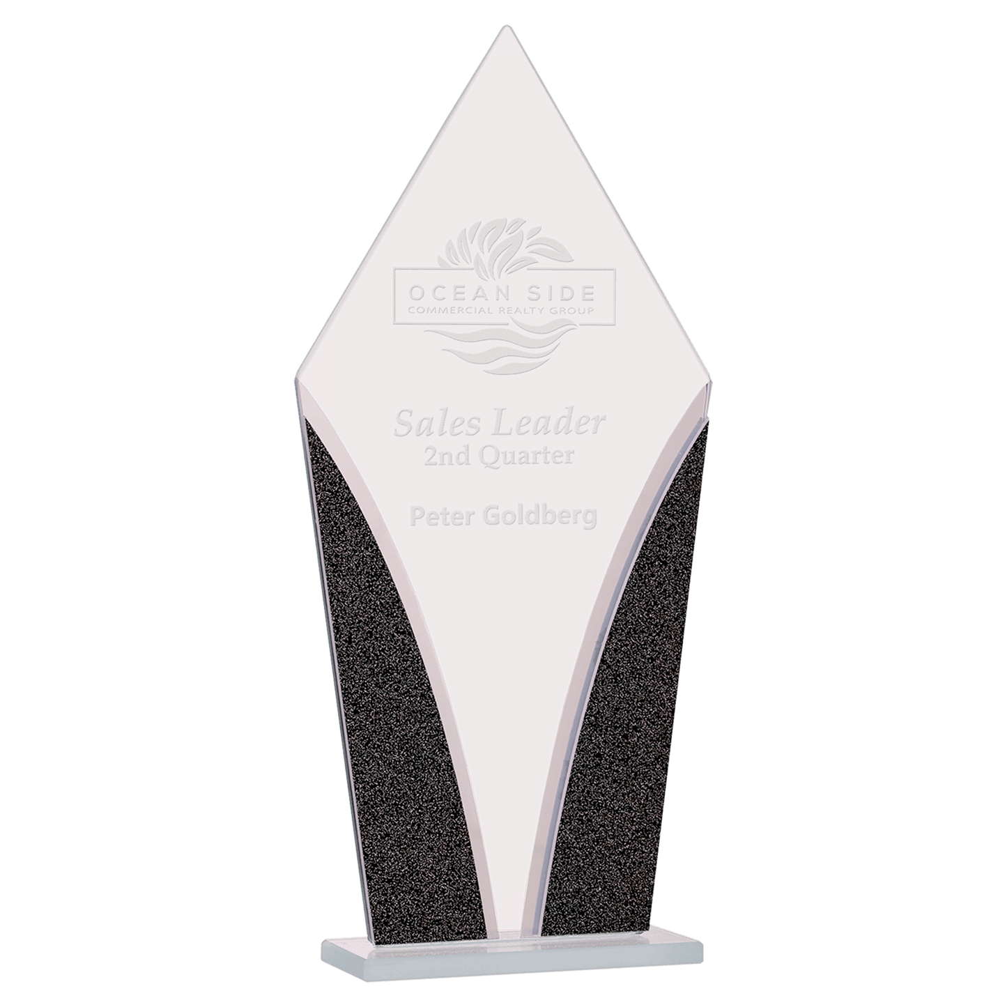9 1/4" Diamond Designer Glass Award