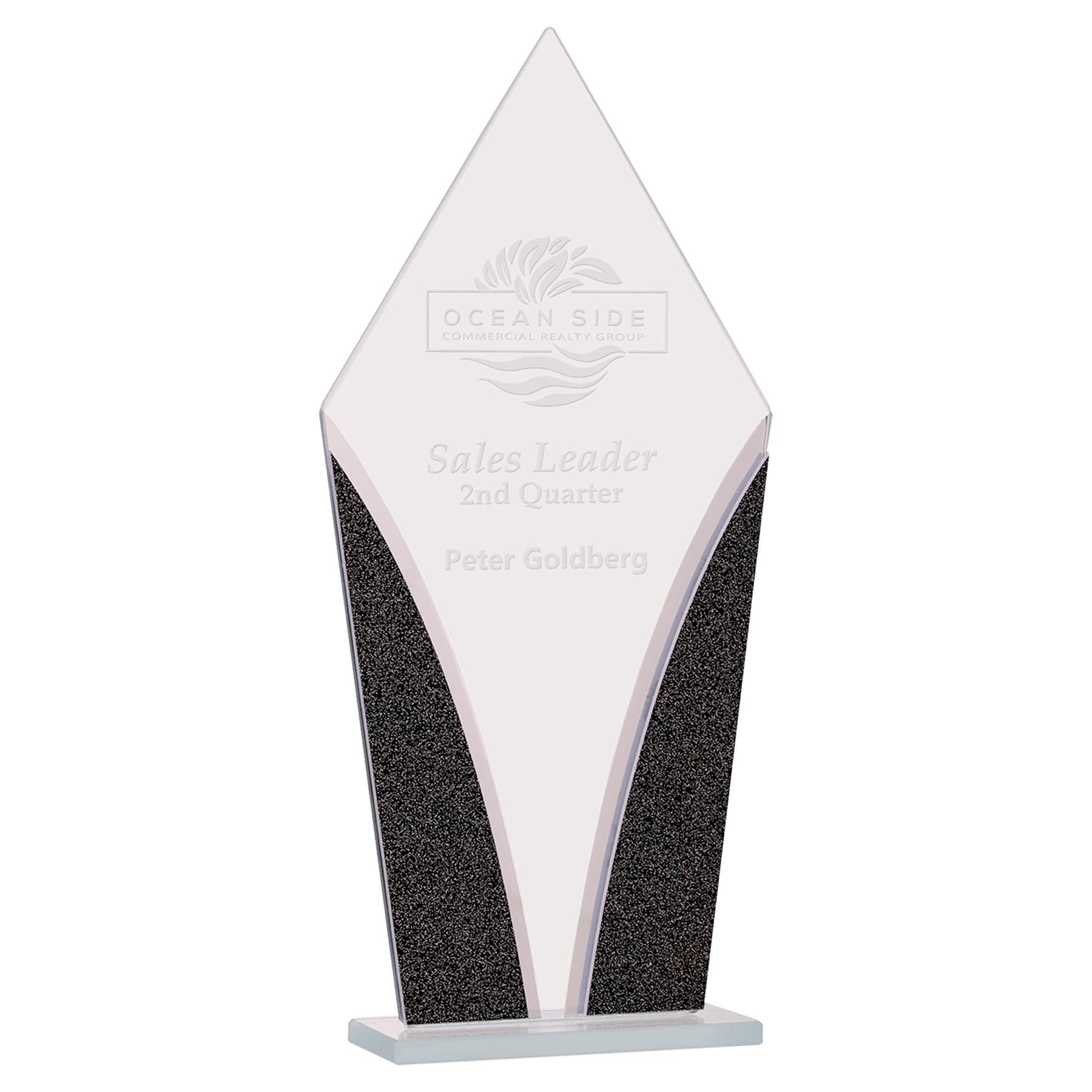 9 1/4" Diamond Designer Glass Award