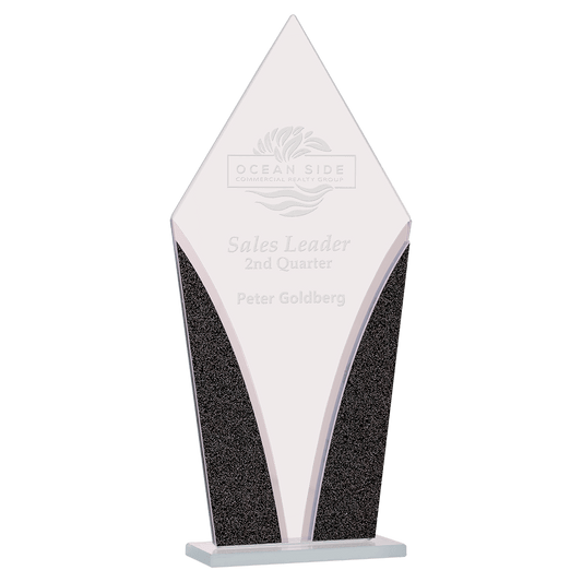 9 1/4" Diamond Designer Glass Award