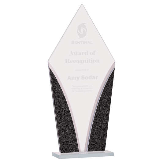 10 1/2" Diamond Designer Glass Award