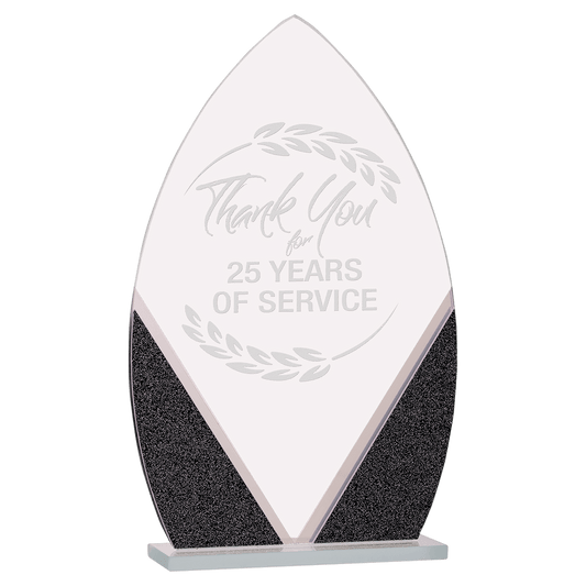 8 1/4" Oval Designer Glass Award