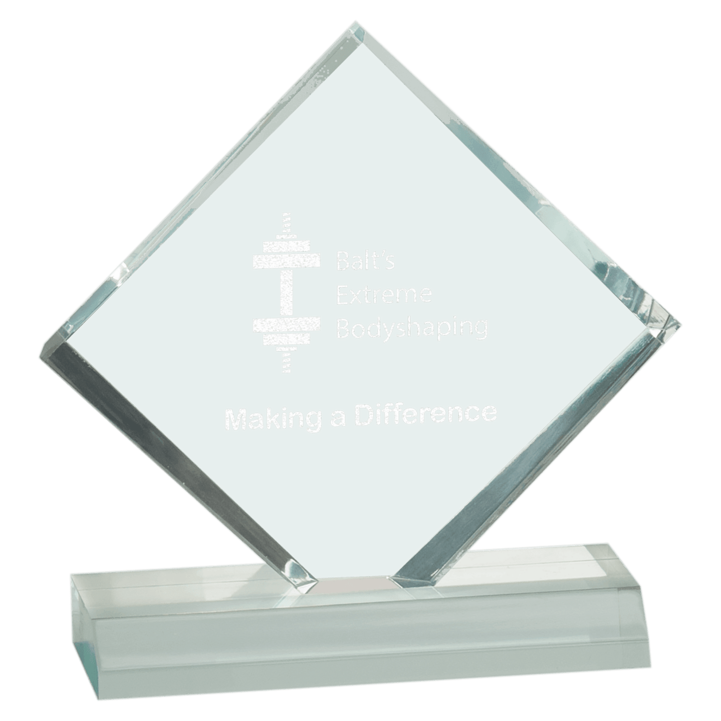 Jade 4 1/2" x 4 1/2" Diamond Jewel Beveled Acrylic Blank