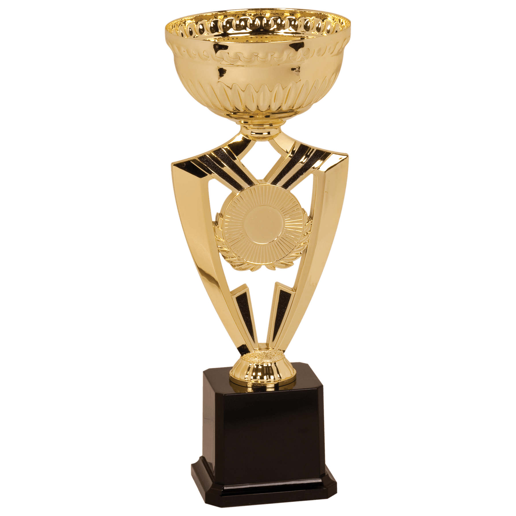 12 3/8" Gold Ribbon 2" Insert Holder Easy Cup Kit