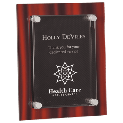Red 8" x 10" Velvet Stand-Off Acrylic Plaque