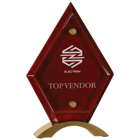 8 1/2" Diamond Rosewood Piano Finish Floating Acrylic Standup