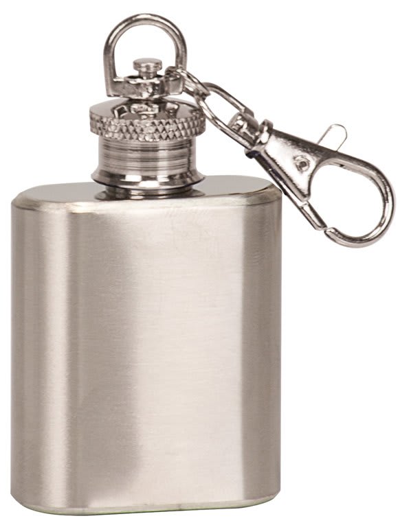 Stainless Steel 1 oz. Flask Keychain
