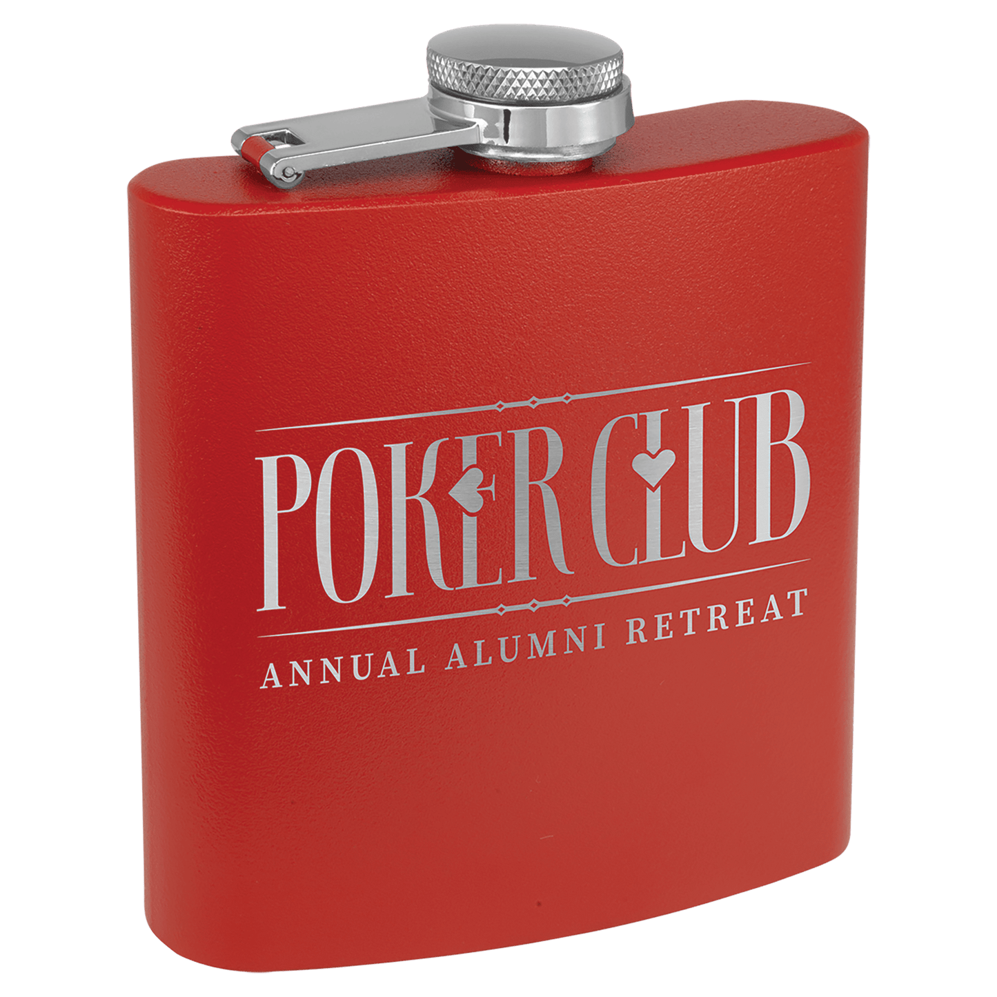 Matte Red Stainless Steel 6 oz. Flask
