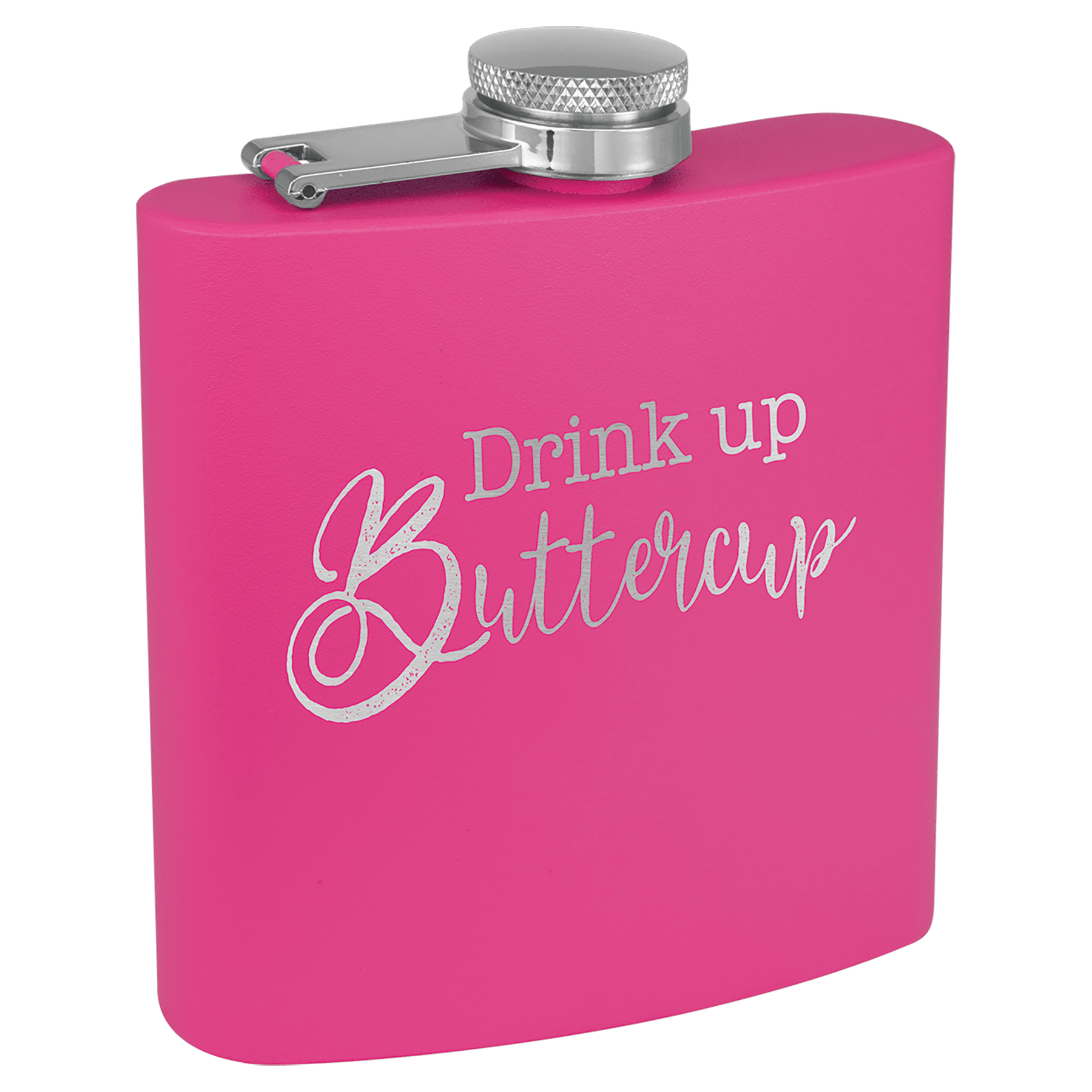 Matte Pink Stainless Steel 6 oz. Flask