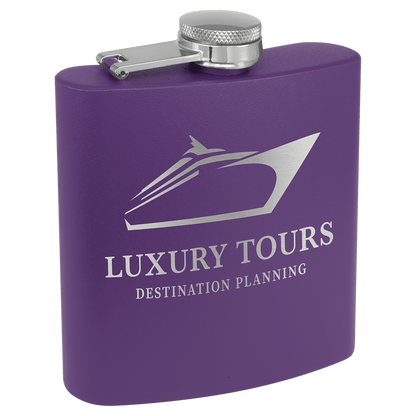 Matte Purple Stainless Steel 6 oz. Flask