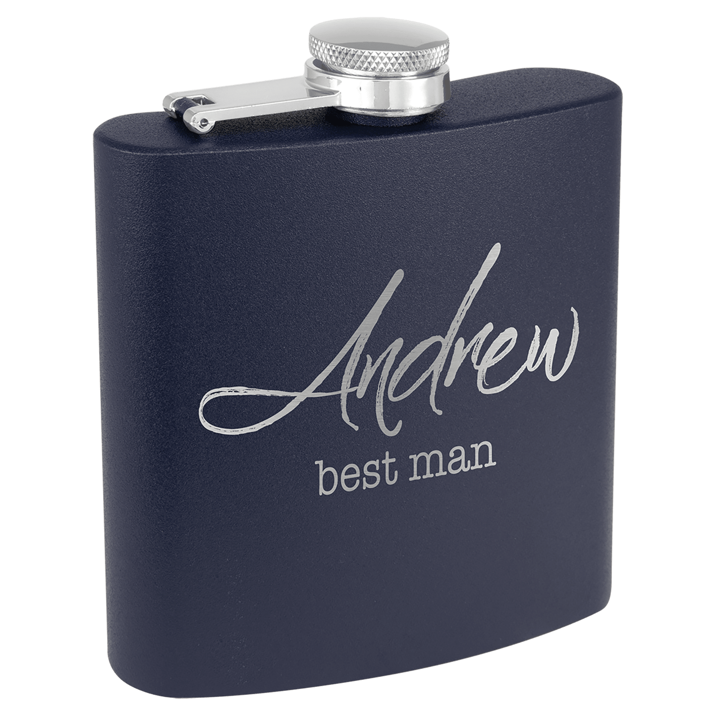 Matte Navy Blue Stainless Steel 6 oz. Flask