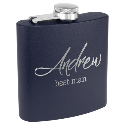 Matte Navy Blue Stainless Steel 6 oz. Flask