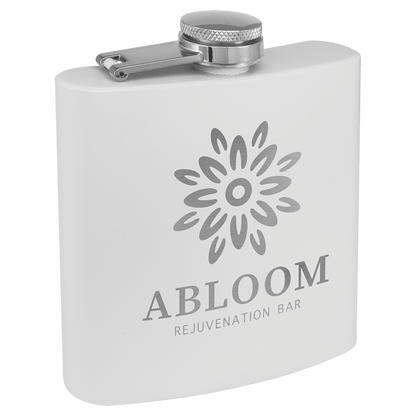 Matte White Stainless Steel 6 oz. Flask