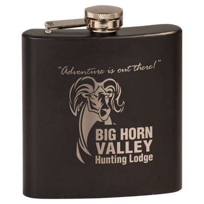 Matte Black Stainless Steel 2 6 oz. Flask