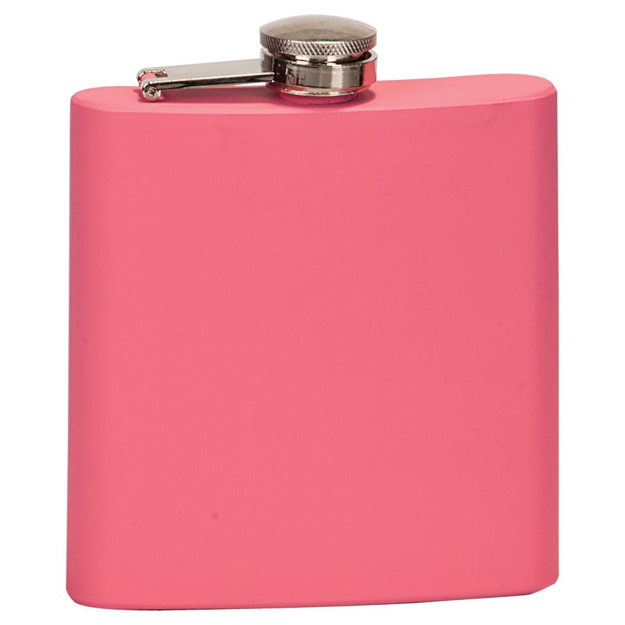 Matte Pink Stainless Steel 2 6 oz. Flask