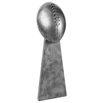 Antique Silver 15" Football Resin