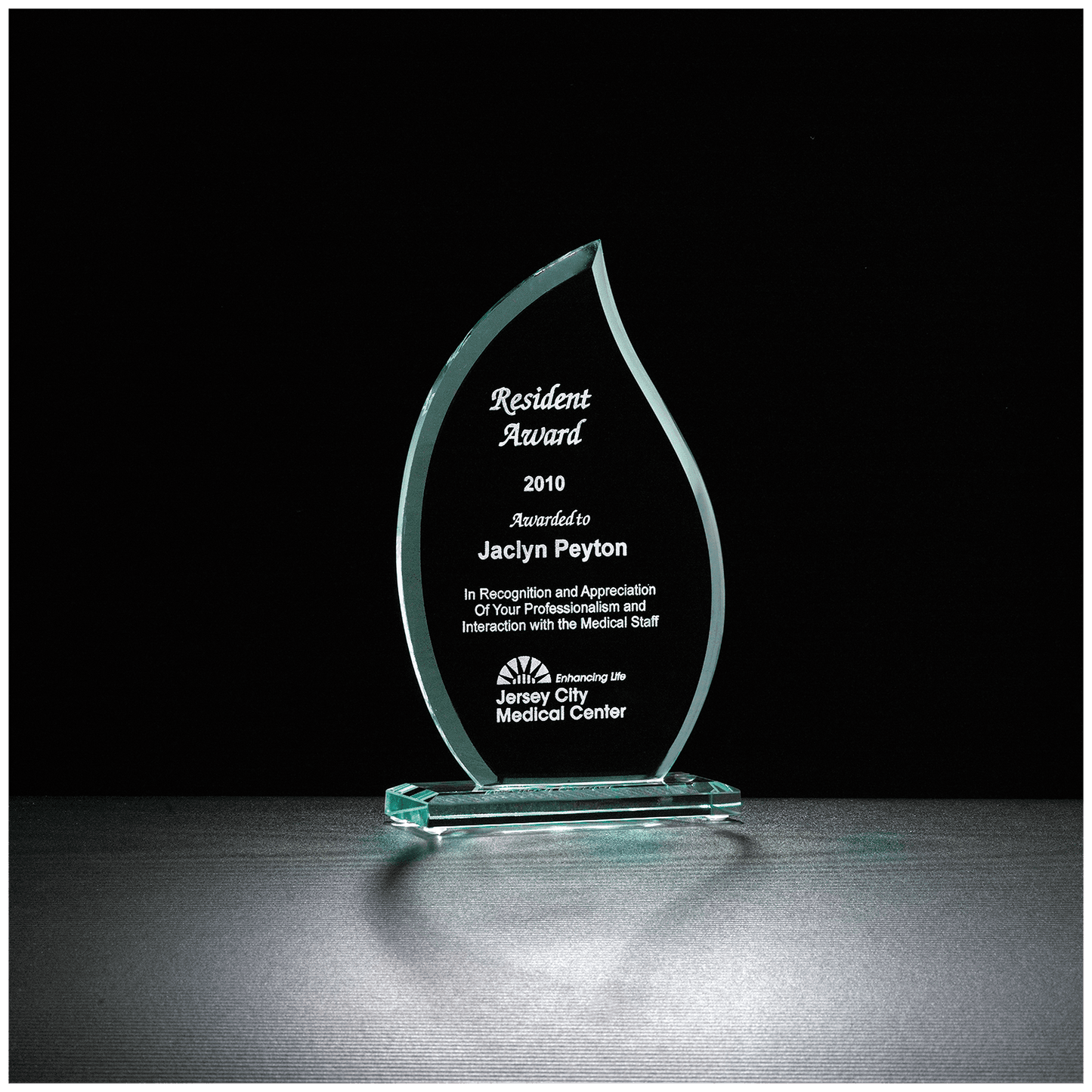 7 1/2" Flame Series Glass Award