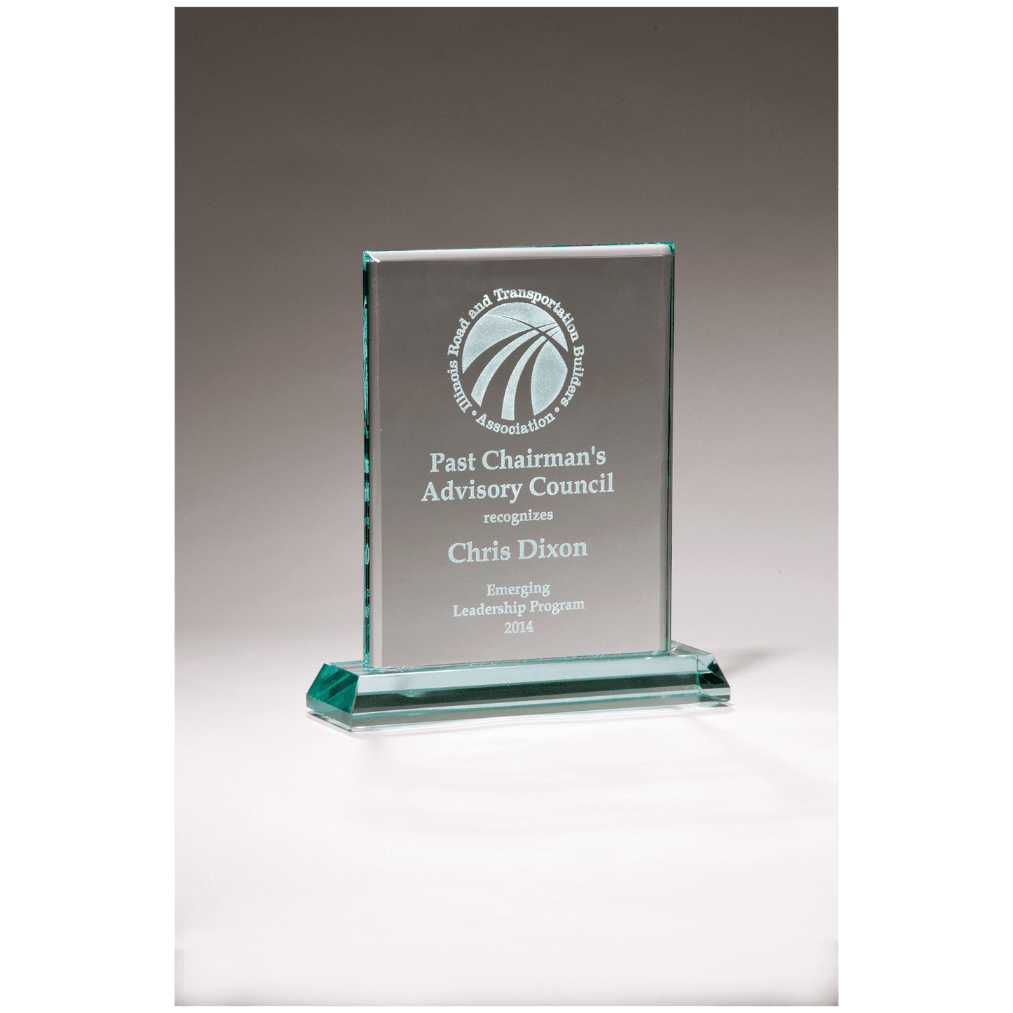 4" x 5" Premium Series Jade Glass Award