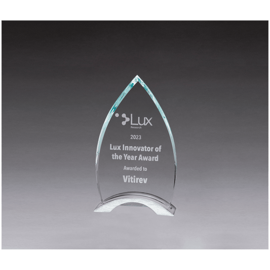 4 7/8" x 9" x 3/8" Thick Flame Series Clear Glass Top with Brushed Silver  Aluminum Base