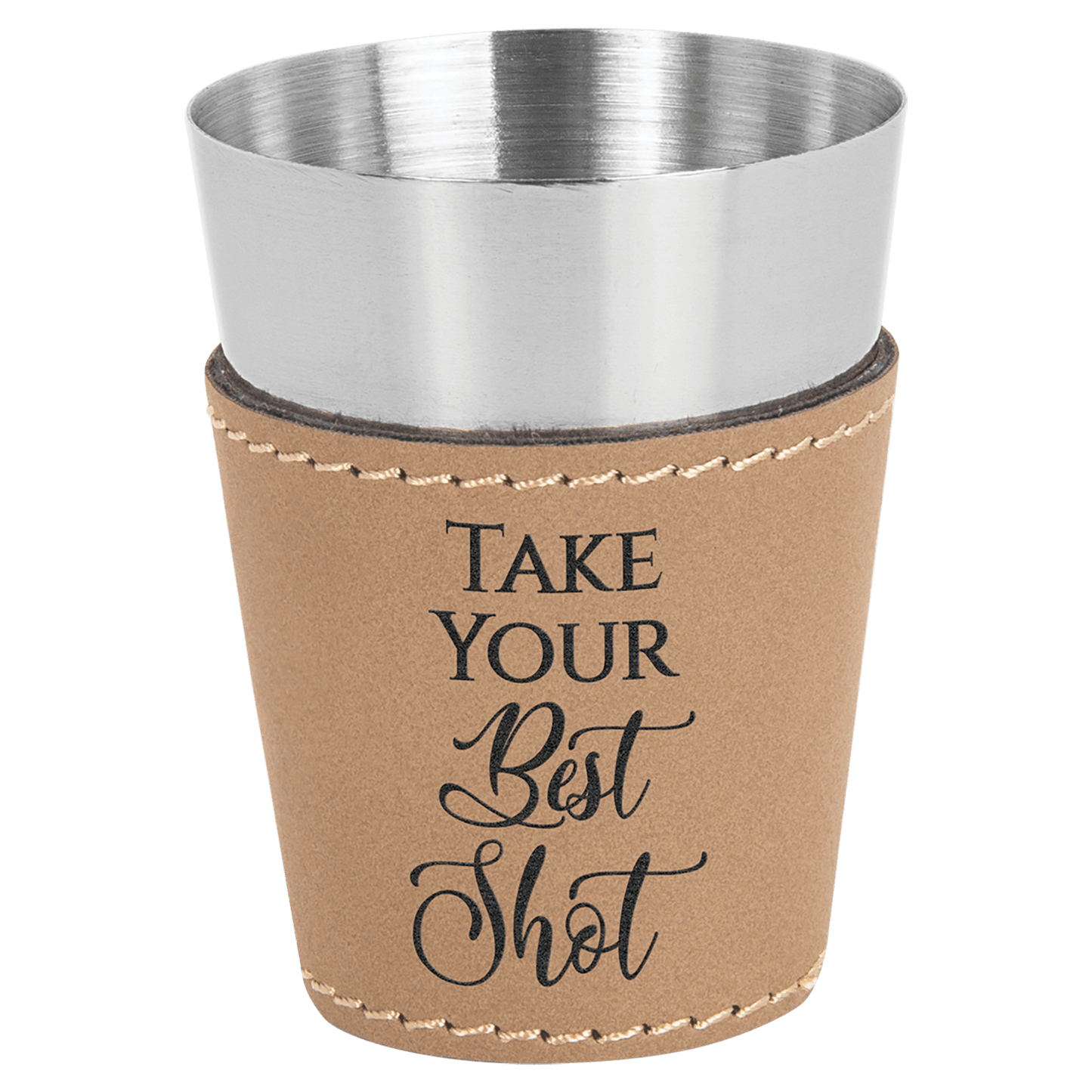 Light Brown Stainless Steel 2 oz. Shot Glass