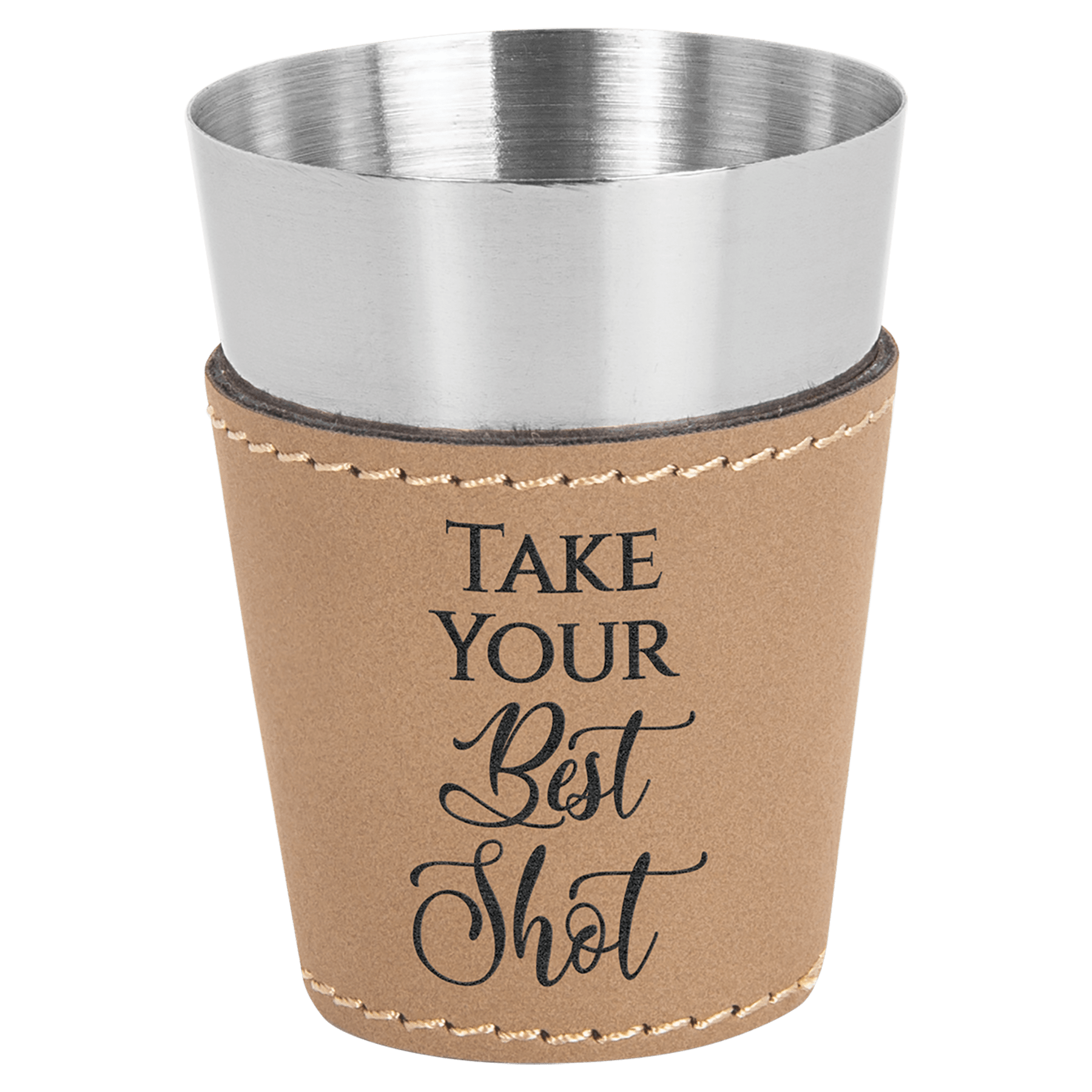 Light Brown Stainless Steel 2 oz. Shot Glass