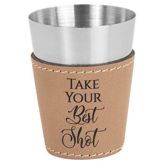 Light Brown Stainless Steel 2 oz. Shot Glass