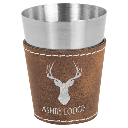 Rustic Silver Stainless Steel 2 oz. Shot Glass