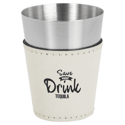 White Stainless Steel 2 oz. Shot Glass