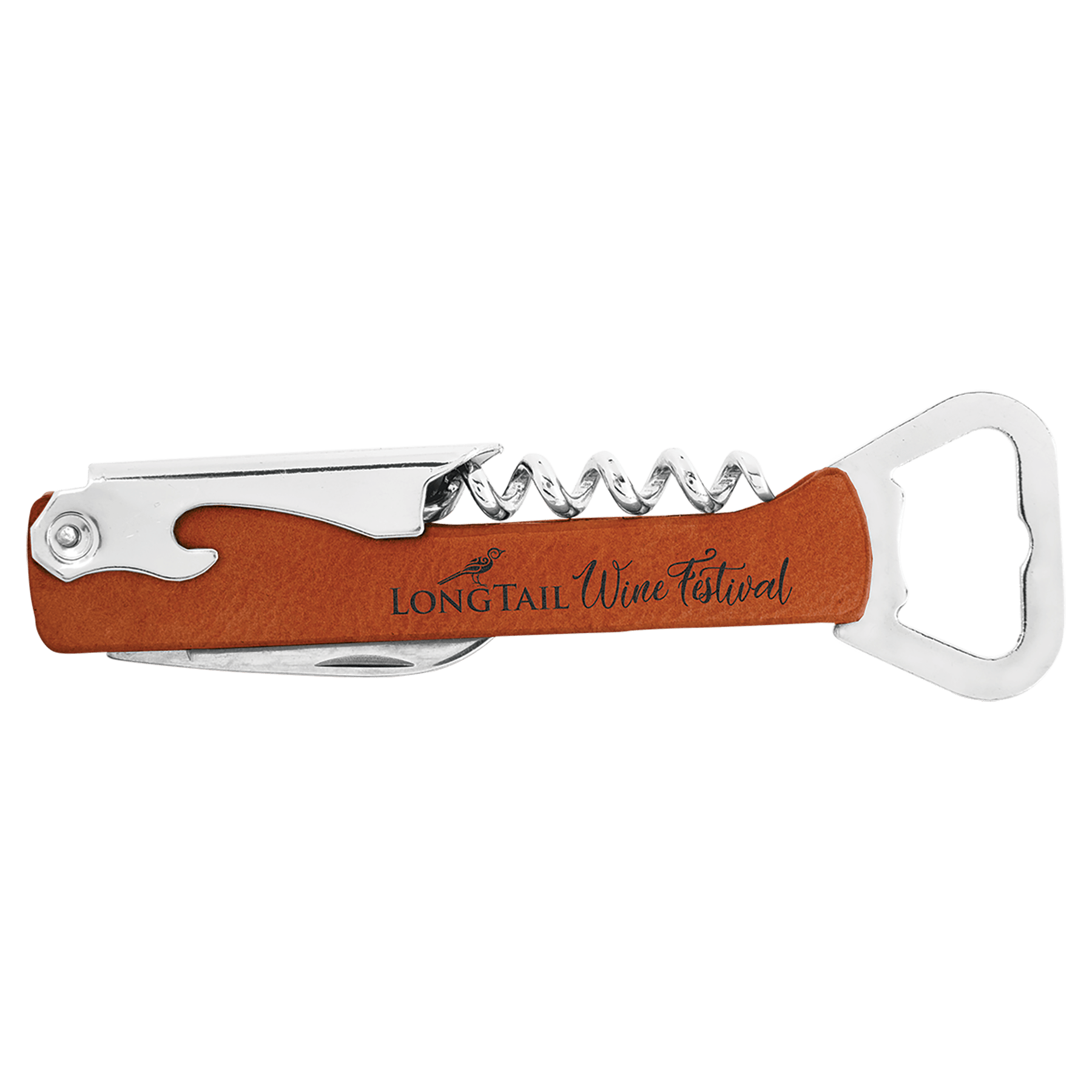 Rawhide Laserable Leatherette Wine Bottle Opener