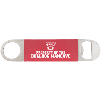 Red White 1 1/2" x 7" Bottle Opener with Silicone Grip