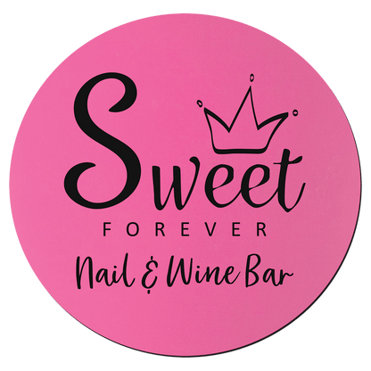 Pink Black 3 3/4" Round Silicone Coaster