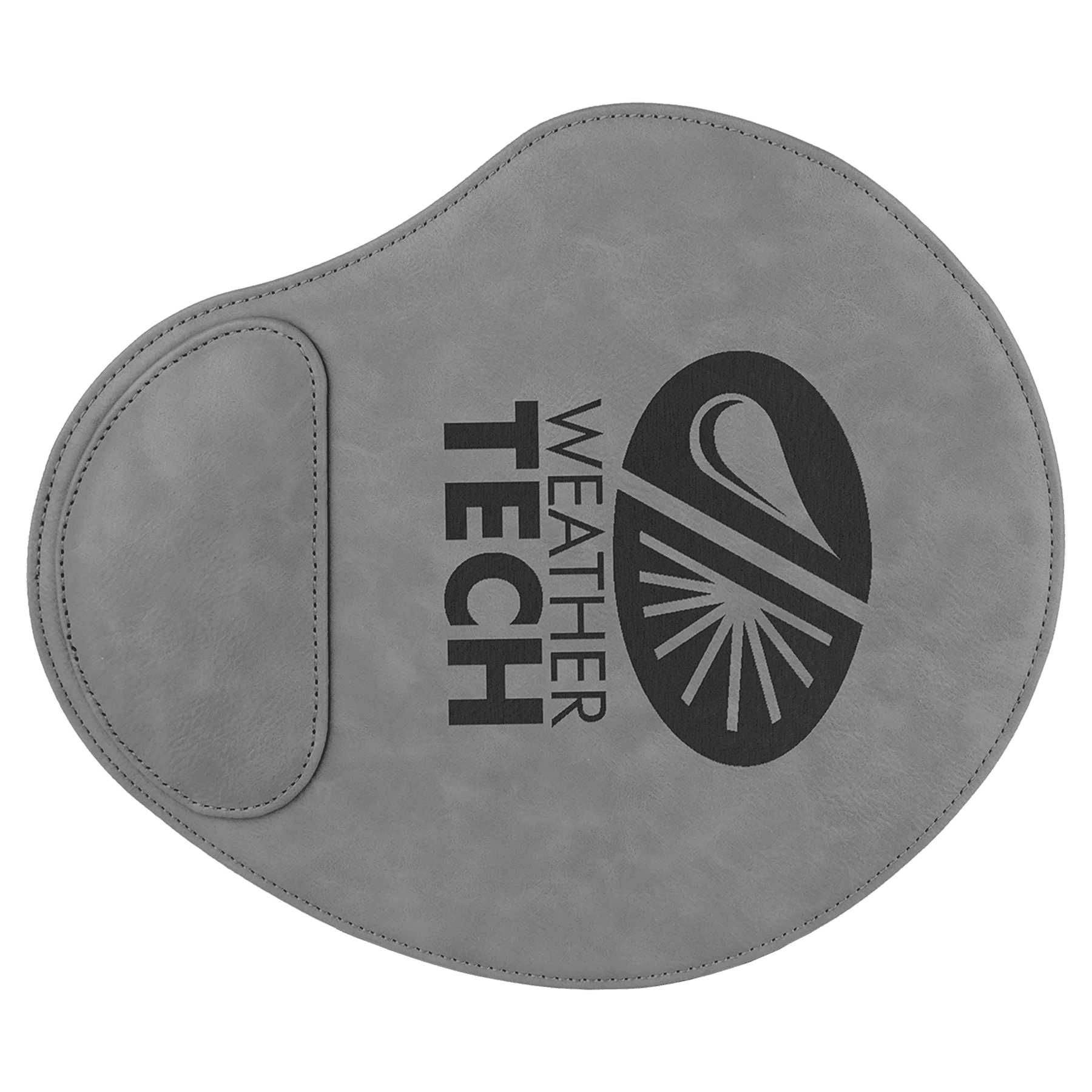 Gray 9" x 10 1/4" Laserable Leatherette Mouse Pad