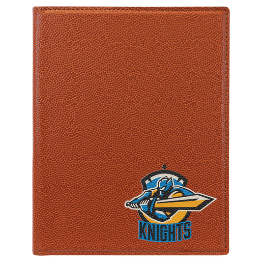 7" x 9" Basketball Laserable Leatherette Small Portfolio with Notepad